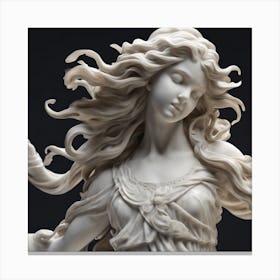 Marble statue of a beautiful girl 1 Canvas Print