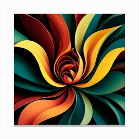 Abstract Flower Canvas Print