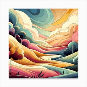 Abstract Landscape Painting 22 Canvas Print