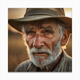 Portrait Of An Old Man Canvas Print