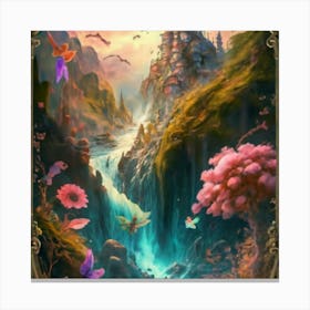 Waterfall Poster Canvas Print