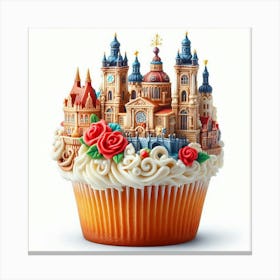 Castle On A Cupcake Canvas Print