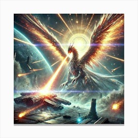 Phoenix Wyrm Starburst Nova Strike Canvas Print