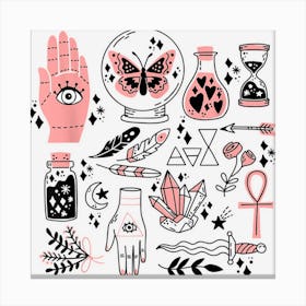 Easy Halloween Costume Witchcraft All Seeing Eye Palmistry Canvas Print