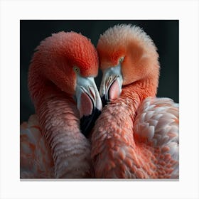 Flamingos Love Canvas Print