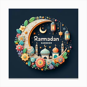 Ramadan Greeting Card 23 Canvas Print