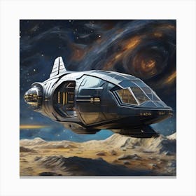 Spaceship In Space 4 Canvas Print