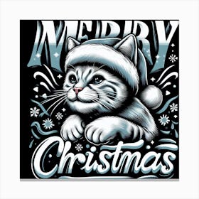 Merry Christmas Cat 3 Canvas Print