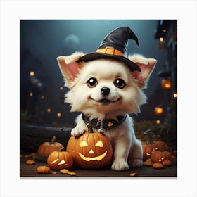 Chihuahua Halloween Canvas Print