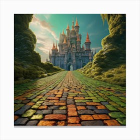 Green Orange Brick Road Leading To Green Aba 0f296c4f Fb0c 43ec 90a4 08dade43f858 Canvas Print