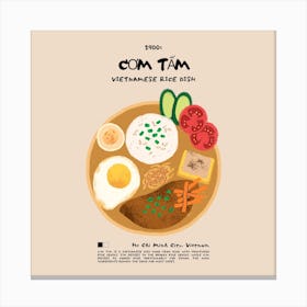 Cơm Tấm Square Canvas Print