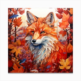 Fox In Autumn Canvas Print