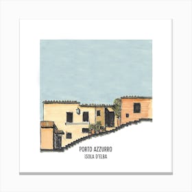 Porto Azzurro Square Canvas Print