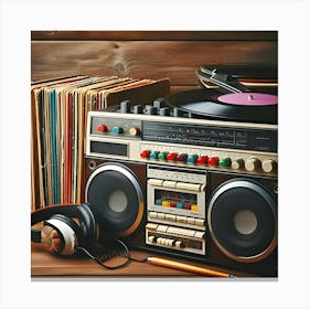 Old School Boombox2 Canvas Print