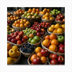 Baskets Of Fruit 1 Canvas Print