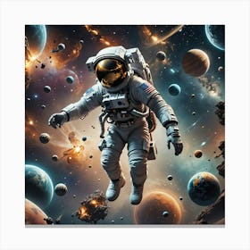 Astronaut In Space 9 Canvas Print