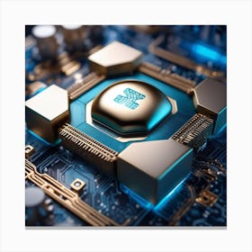 Cpu chip 1 Canvas Print