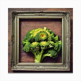 Broccoli In A Frame 12 Canvas Print