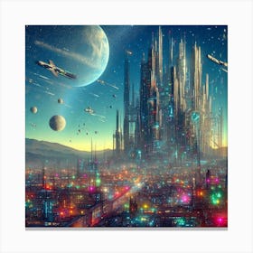Futuristic City 67 Canvas Print