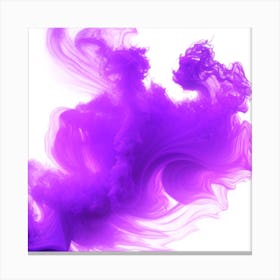Purple Ink On White Background Canvas Print