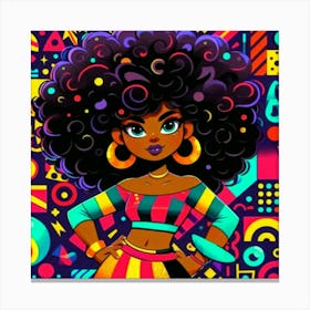 Girl With Afro 4 Stampe su tela