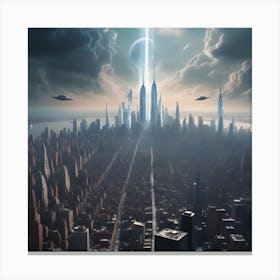 Futuristic Cityscape 3 Canvas Print