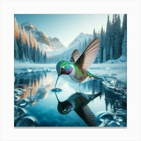 Hummingbird reflection Canvas Print