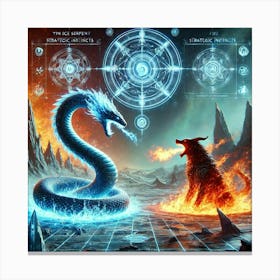 Yin Ice Serpent Strategic Instincts Canvas Print