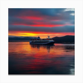 Sunset On The Halifax Ferry Canvas Print