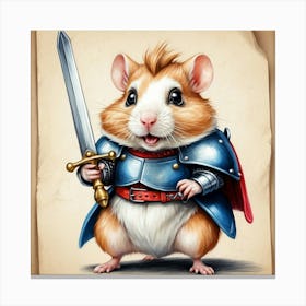 Knight Hamster 1 Canvas Print