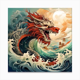 Dragon In The Sea 1 Canvas Print