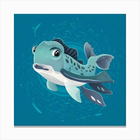 Cartoon Fish Canvas Print