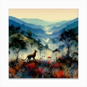 Wolf In The Mountains Canvas Print