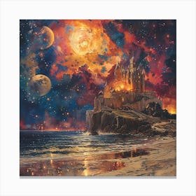 Castle On The Beach Canvas Print