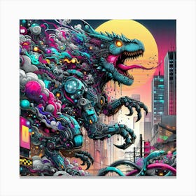 Psychedelic Monster 1 Canvas Print