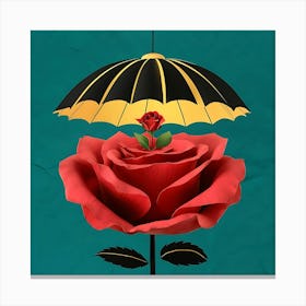 Shaded rose Canvas Print