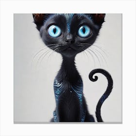 cute bkue Canvas Print