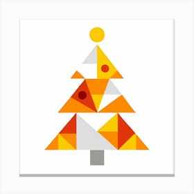 Geometric Christmas Tree Canvas Print