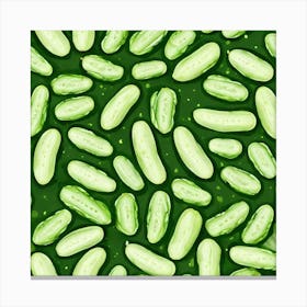 Seamless Pattern Of Cucumbers Canvas Print