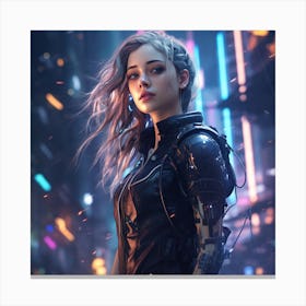 Cyberpunk Girl 1 Canvas Print