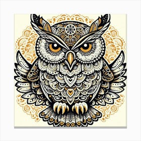 Illustration lace owl 1 Canvas Print