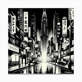 Night In The City 1 Canvas Print