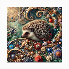 Christmas Hedgehog Canvas Print