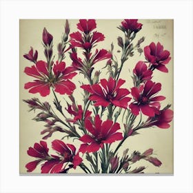 Red Carnations Canvas Print