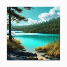 Lake In The Woods 1 Canvas Print