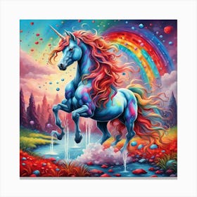 Rainbow Unicorn 1 Canvas Print