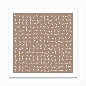 Tan With White Dots Canvas Print
