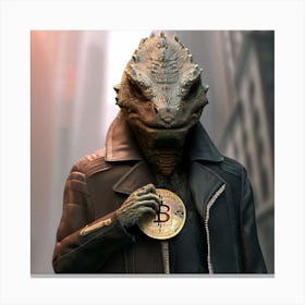 ReptilholdingBTC Canvas Print