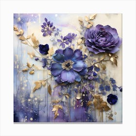 Vintage Moody Flowers 3 Canvas Print