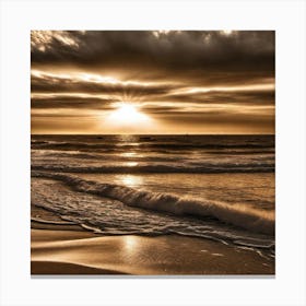 Sunset At The Beach 419 Canvas Print